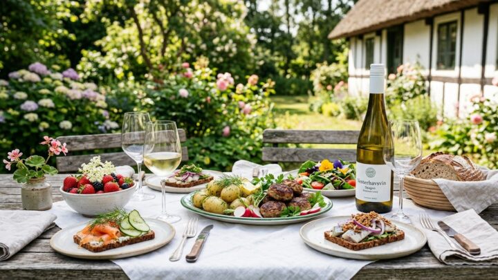 Sommerkokken: nem dansk madplan med vindrikke